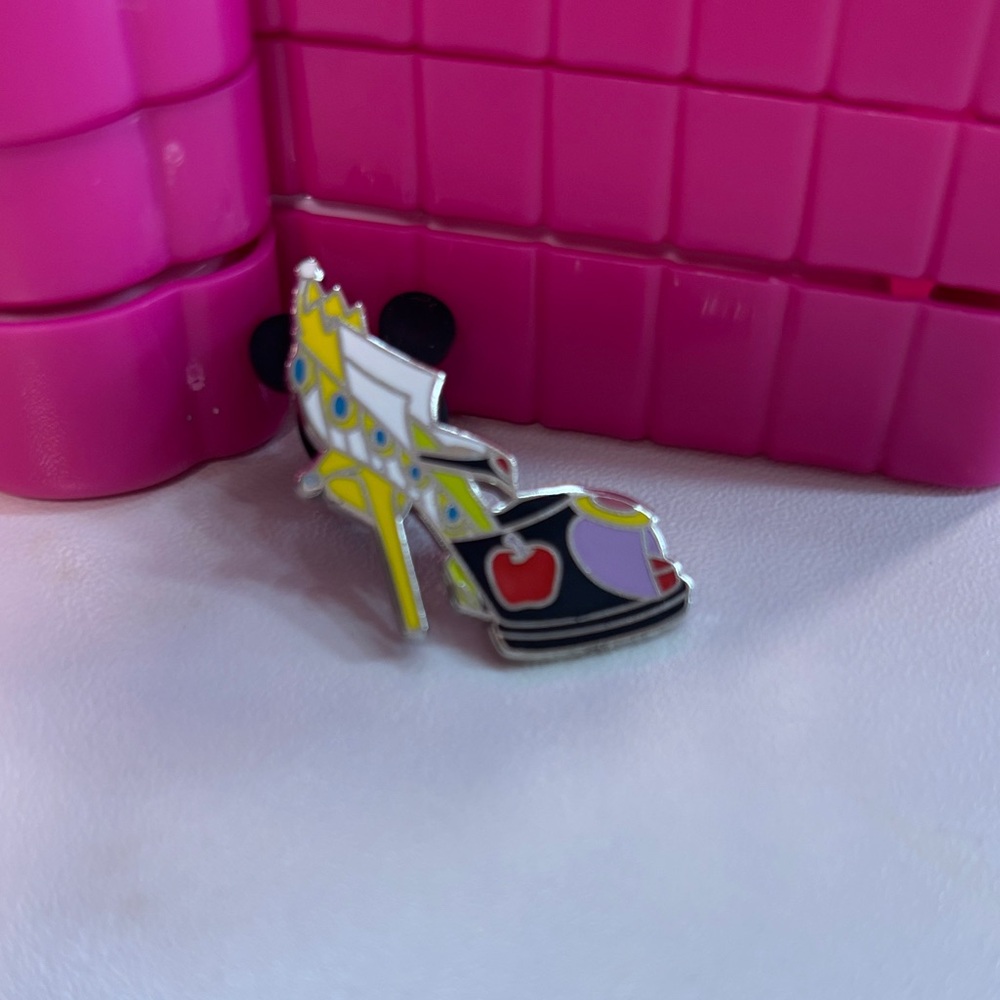 Disney Evil Queen Shoe Enamel Pin with Black Mickey Back